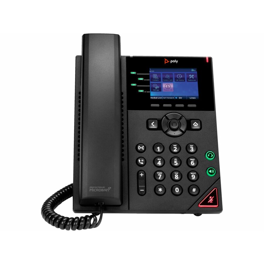 Poly OBi VVX 250 IP Phone - Corded - Corded - Desktop, Wall Mountable - Black