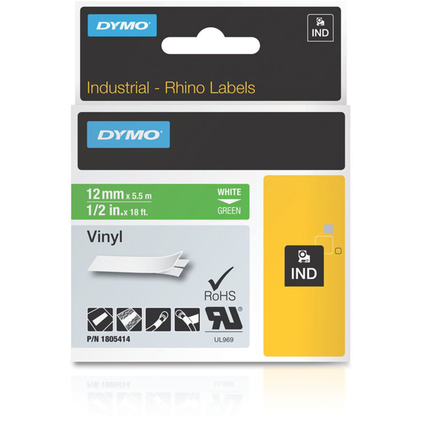 Dymo White 0n Green Color Coded Label