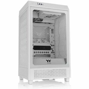 Thermaltake The Tower 200 Snow Mini Chassis - Mini-tower - White - Tempered Glass, SPCC - Mini ITX Motherboard Supported - 8 x Fan(s) Supported - 2 x Internal 3.5" Bay - 4 x External 2.5" Bay - 3x Slot(s) - 1 x Audio Out - Fan/Liquid Cooler
