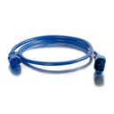 C2G 3ft 18AWG Power Cord (IEC320C14 to IEC320C13) - Blue - For PDU, Switch, Server - 250 V AC / 10 A - Blue - 3 ft Cord Length - IEC 60320 C14 / IEC 60320 C13