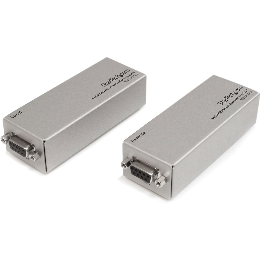 StarTech RS232 Serial over Cat5 Extender, 1 km (3300 ft) Range, Plug & Play, No Software, DB9 Serial Extension - TAA