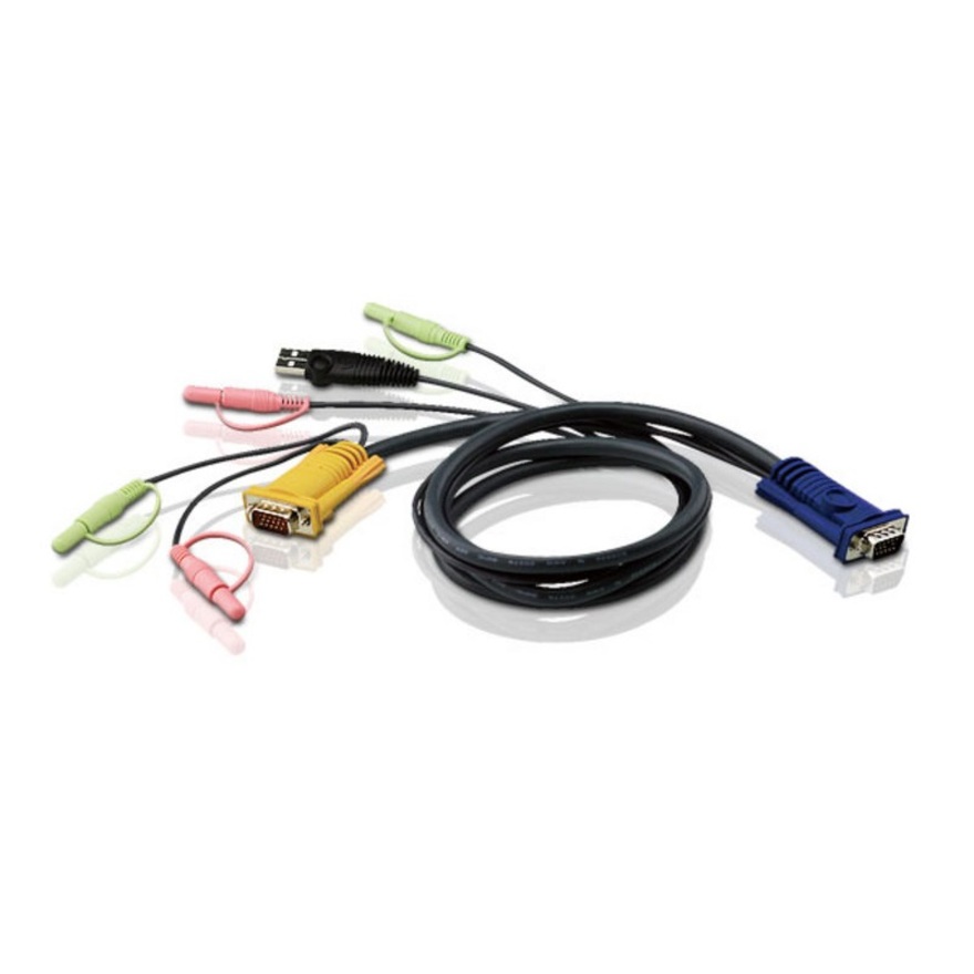 ATEN 2L-5305U 5M USB KVM Cable with 3 in 1 SPHD and Audio