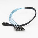 Rocstor Premium 20in Serial Attached SCSI SAS Cable - SFF-8087 to 4x Latching SATA - SAS/SATA for Hard Drive - 20in / 50cm - 1 Pack - SFF-8087 Male SAS - Male SATA - Blue SFF-8087 TO 4X SATA Cable