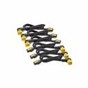 APC NetShelter Power Cord Kit (6 ea), Locking, C13 to C14 (90 Degree), 1.8m, North America