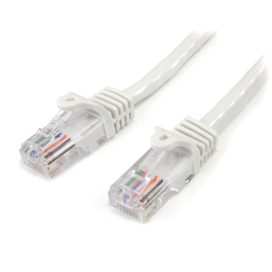 StarTech 7ft White Snagless Cat5e UTP Patch Cable