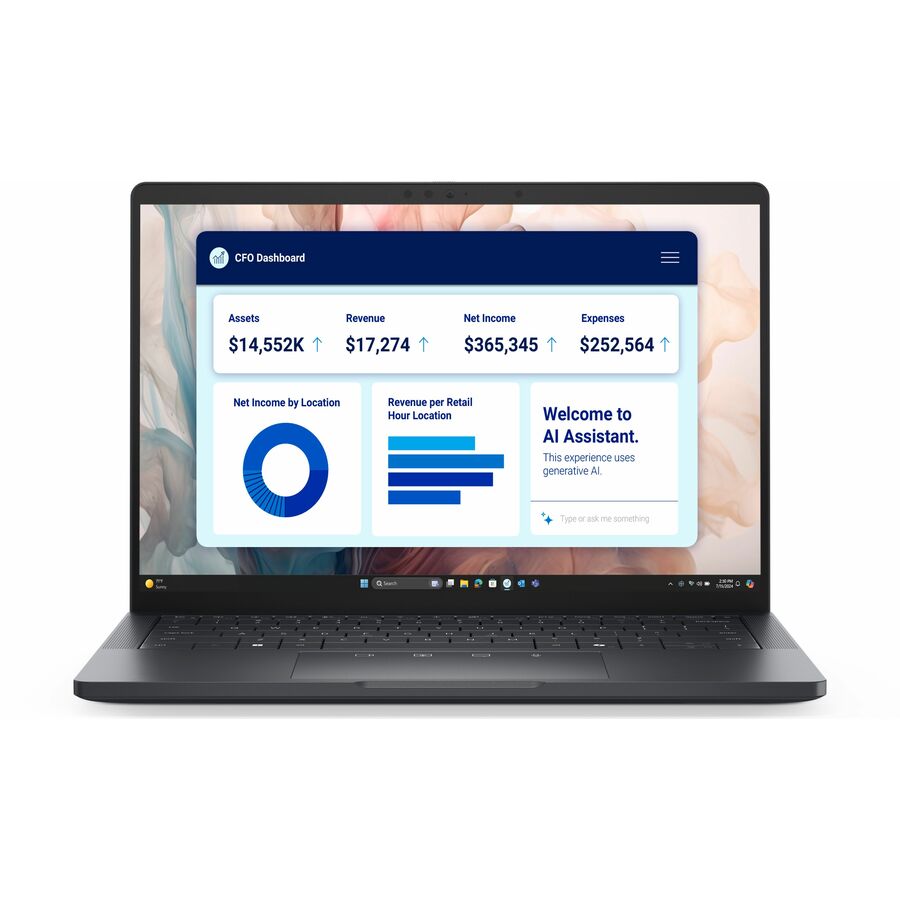 Dell Pro 13 Premium PA13250 13.3" Copilot+ PC Notebook - Full HD Plus - 60 Hz - Intel Core Ultra 7 266V - vPro Technology - 16 GB - 512 GB SSD - English (US) Keyboard - Magnetite