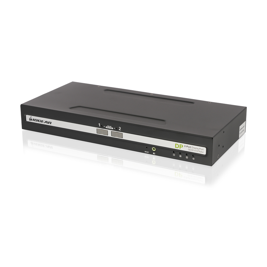 IOGEAR 2-Port Single View DisplayPort KVM Switch w/Audio