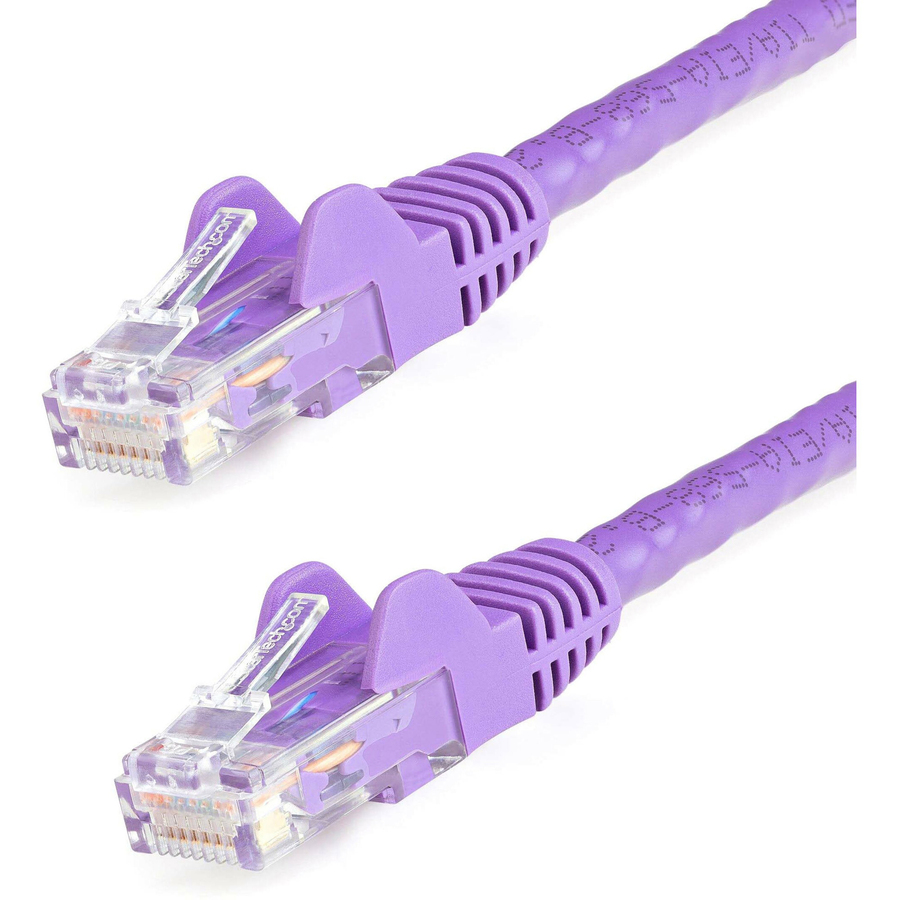 StarTech 30ft CAT6 Ethernet Cable - Purple Snagless Gigabit - 100W PoE UTP 250Mhz Category 6 Patch Cord UL Certified Wiring/TIA