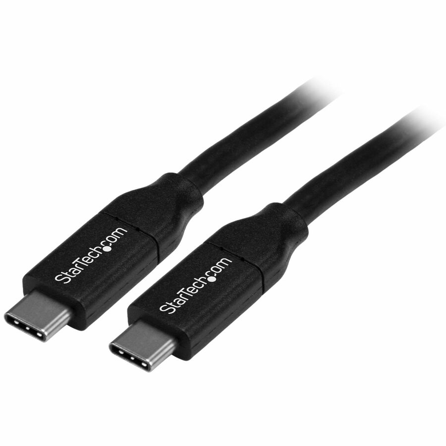 StarTech 13ft (4m) USB-C Fast Charging Cable, Charge & Sync, 100W (5A) PD, USB 2.0, USB-IF Certified - Black USB C Charging Cord