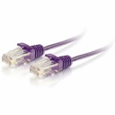 C2G 6ft (1.8m) Cat6 Snagless Unshielded (UTP) Slim Ethernet Network Patch Cable - Purple