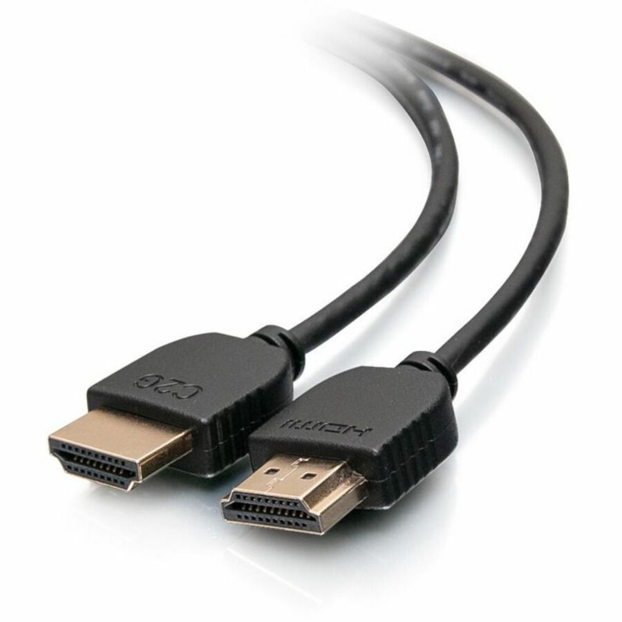 C2G 6ft Plus Series Slim Flexible HDMI Cable with Low Profile Connectors - VW-1 Rated - 4K 60Hz - M/M - Black (3 Pack)
