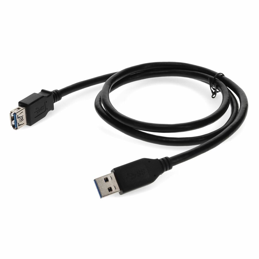 AddOn 15ft USB A 3.0 Male to Female Black Cable