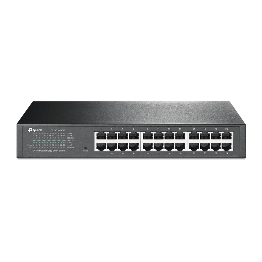 TP-LINK TL-SG1024DE - 24-Port Gigabit Easy Smart Switch - Plug & Play - Desktop/Rackmount - Sturdy Metal w/ Shielded Ports - Support QoS, Vlan, IGMP & LAG