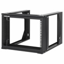 Manhattan 19" Wall Mount Open Frame Network Rack, 6U, Front-Hinged Swing Frame