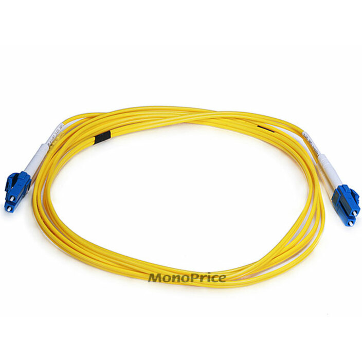 Monoprice Fiber Optic Cable, LC/LC, Single Mode, Duplex - 2 meter (9/125 Type) - Yellow