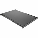 Rocstor Rack Shelf - For Rack, Cabinet, Equipment, Server, A/V Equipment, Patch Panel, Tools - 1U Rack Height x 19" Rack Width - Rack-mountable - 4 Post - Black - Cold-rolled Steel (CRS), SPCC - 265 lb Static/Stationary Weight Capacity