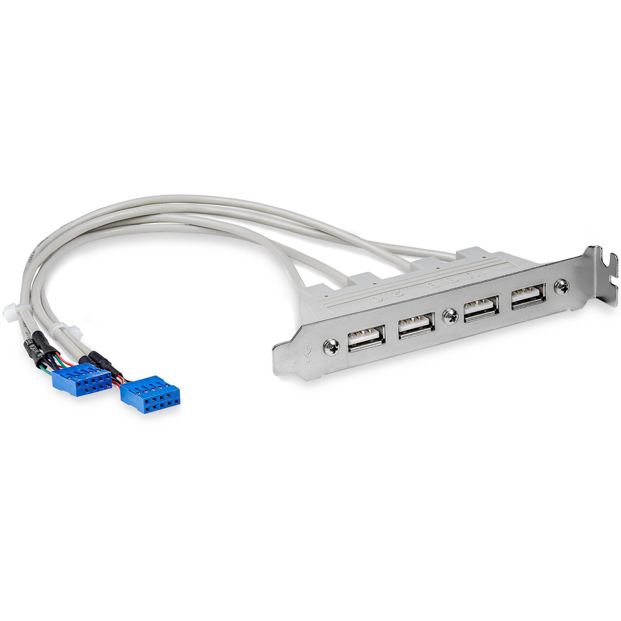 StarTech 4 Port USB A Female Slot Plate Adapter - USB panel - 4 pin USB Type A (F)