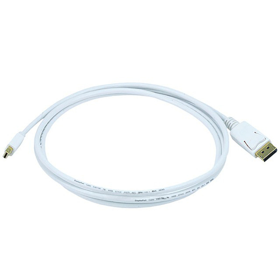 Monoprice 6ft 32AWG Mini DisplayPort to DisplayPort Cable - White