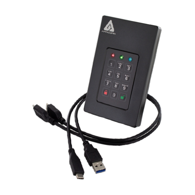 Apricorn Aegis Fortress L3 16 TB Portable Solid State Drive - External - TAA Compliant