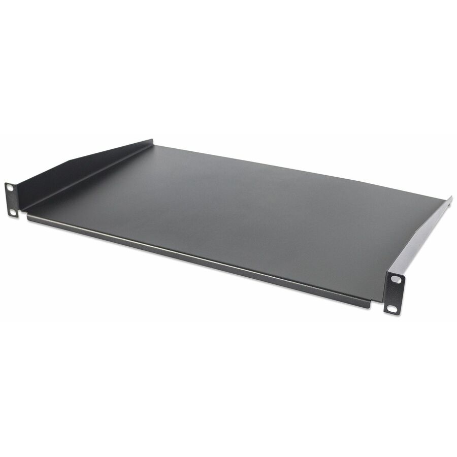 19" Cantilever Shelf, 1U, Shelf Depth 350mm, Non-Vented, Max 25kg, Black, Three Year Warranty