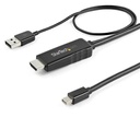 StarTech.com 6ft (2m) HDMI to Mini DisplayPort Cable 4K 30Hz - Active HDMI to mDP Adapter Cable with Audio - USB Powered - Video Converter - HDMI 1.4 to Mini DisplayPort 1.2 active adapter cable with 4K 30Hz video/HDCP 1.4/audio - Minimize signal loss; Built-in USB power cable - Works w/ any HDMI device & tested w/ mDP displays incl Dell UltraSharp/Apple LED Cinema Display/LG/HP/Asus/Acer