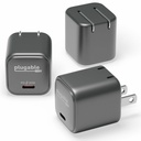 Plugable GaN USB C Charger Block, 30W Portable Charger, Foldable Prongs, 3 Pack