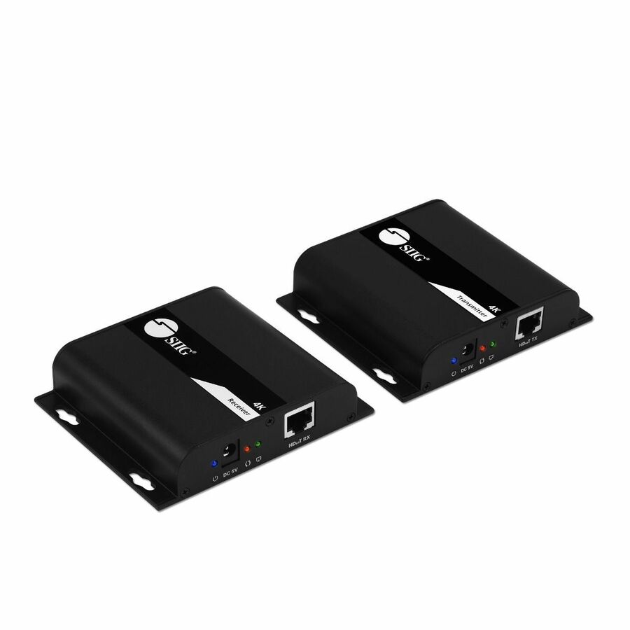 SIIG HDMI 4K30Hz HDbitT over IP Extender - 120m - Extends HDMI audio/video signals up to 120m over cost effective Cat 6/7 cable, while maintaining signal strength and superior audio/video quality, 4K30Hz, HDCP 1.4, One to Many, Many-to-Many, IR Control, work for RX (CE-H25E11-S2)