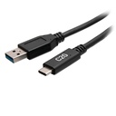 C2G 1.5ft USB C to USB A Cable - USB C to A Cable - USB 3.2 Gen 1 - 3A, 5Gbps - Black - M/M - C2G 1.5ft USB C to USB A Cable - SuperSpeed USB 5Gbps - M/M