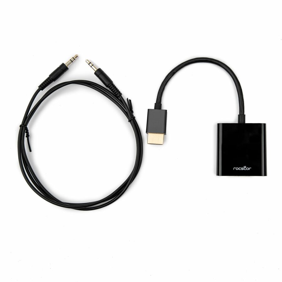 Rocstor Premium HDMI to VGA + 3.5mm Audio Adapter