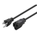 Monoprice Power Extension Cord - For Computer, Monitor, Power Outlet Unit (POU), PDU, Server - 13 A - Black - 15 ft Cord Length - NEMA 5-15P / NEMA 5-15R - 1