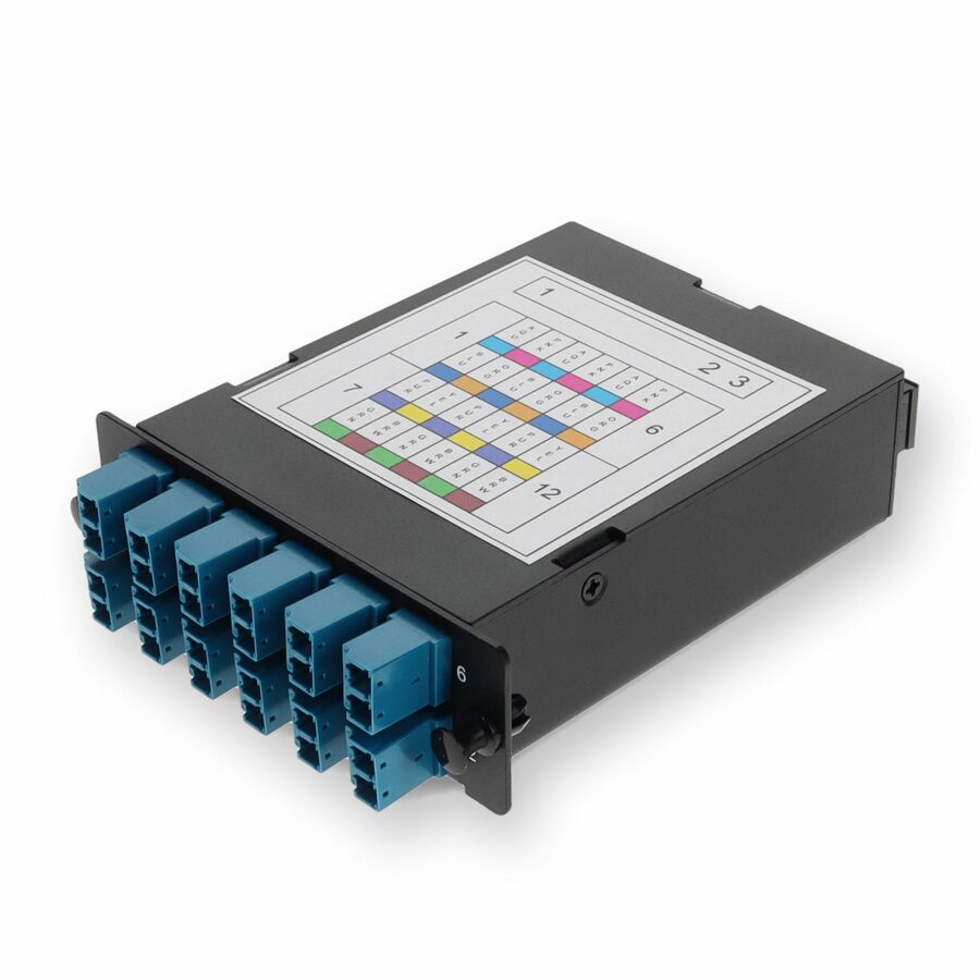 AddOn 4-Bay Cassette 3x 12-Fiber MPO In, 12 LC Duplex Out, Single-mode Duplex OS2