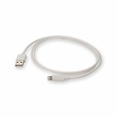 AddOn 1m Apple Computer® Compatible USB A 2.0 Male to Lightning Male White Cable