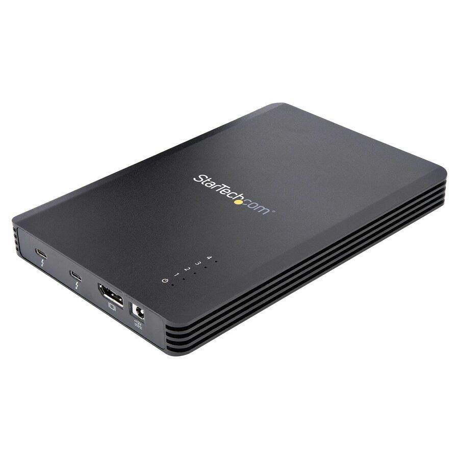 StarTech 4 Bay Thunderbolt 3 NVMe Enclosure, For M.2 NVMe SSD Drives, 1x DisplayPort Video and 2x TB3 Downstream Ports, 40Gbps, TAA
