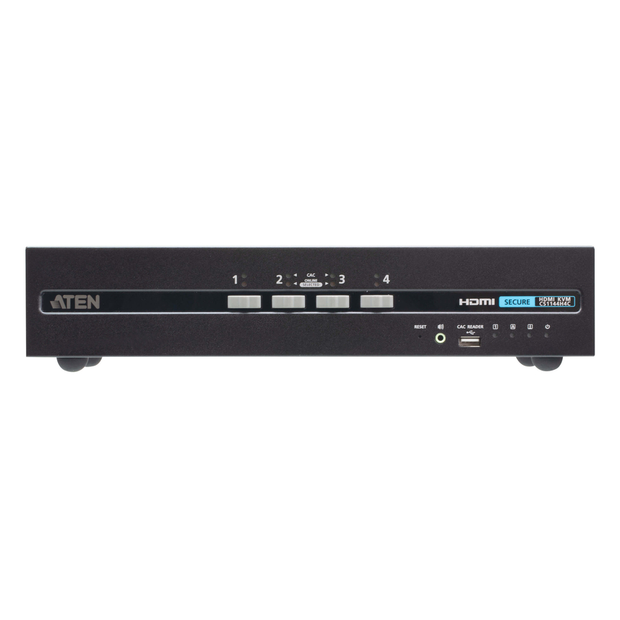 ATEN 4-Port USB HDMI Dual Display Secure KVM Switch with CAC (PSD PP v4.0 Compliant)