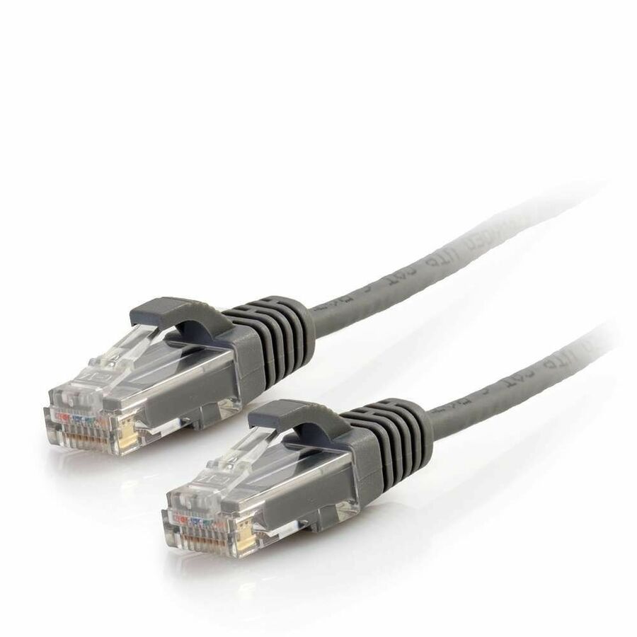 C2G 15ft (4.57m) Cat6 Snagless Unshielded (UTP) Slim Ethernet Network Patch Cable - Gray