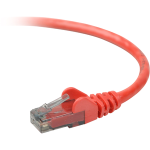Belkin Cat. 6 UTP Patch Cable - RJ-45 Male - RJ-45 Male - 25ft - Red