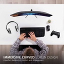 ViewSonic VX2718-PC-MHD 27 Inch 1080p Curved Gaming Monitor, 200Hz and 1ms for Smooth Gameplay, FreeSync Premium and Eye Care Technology, HDMI, and DisplayPort Inputs