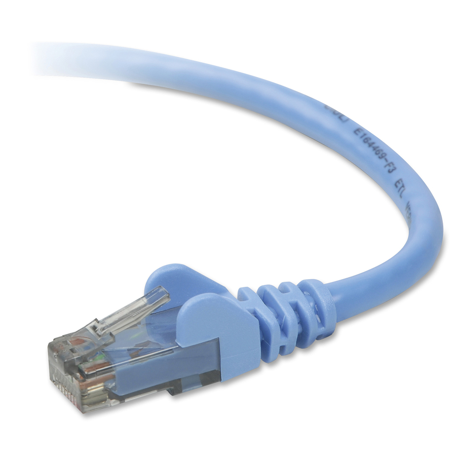 Belkin Cat6 Patch Cable - RJ-45 Male Network - RJ-45 Male Network - 15ft - Blue