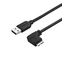 StarTech 1m 3 ft Slim Micro USB 3.0 (5Gbps) Cable - M/M - USB 3.0 A to Right-Angle Micro USB - USB 3.2 Gen 1