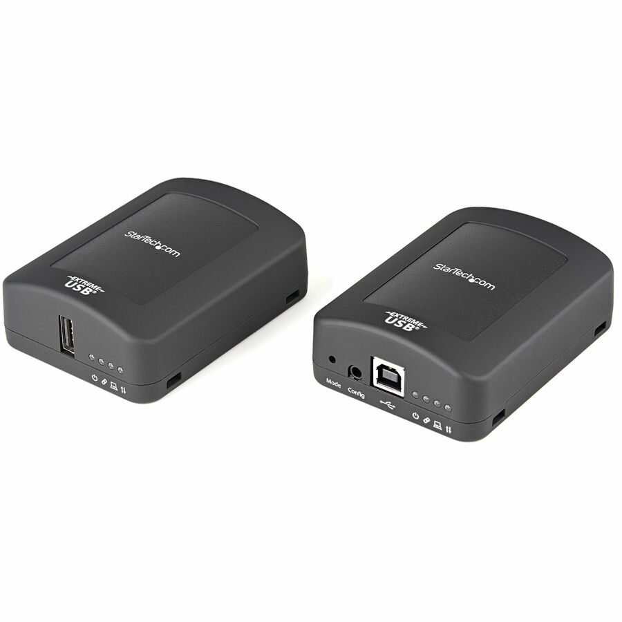 StarTech USB 2.0 Extender over Cat5e or Cat6 RJ45 Cable - 330ft/100m USB Extender Adapter Kit w/ ESD - Locally or Remotely Powered