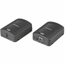 StarTech USB 2.0 Extender over Cat5e or Cat6 RJ45 Cable - 330ft/100m USB Extender Adapter Kit w/ ESD - Locally or Remotely Powered