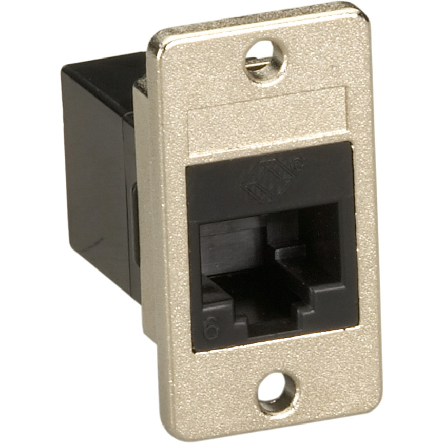 Black Box Black Panel Mount CAT6 Unshielded Coupler