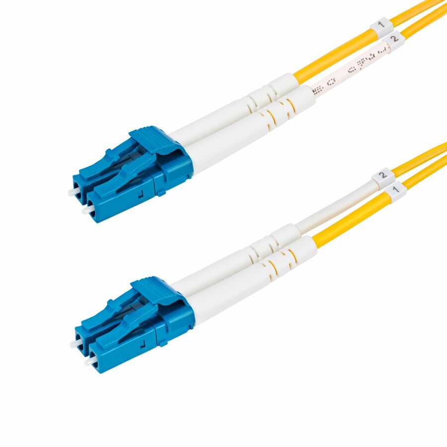 StarTech 25m (82ft) LC to LC (UPC) OS2 Single Mode Duplex Fiber Optic Cable, 9/125, 100G, Low Insertion Loss, LSZH Fiber Jumper Cord