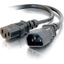 C2G 2ft 16 AWG 250 Volt Computer Power Extension Cord (IEC320C14 to IEC320C13) - For Computer, Printer, Monitor, Scanner - 250 V AC / 13 A - Black - 2 ft Cord Length - IEC 60320 C14 / IEC 60320 C13