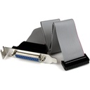 StarTech Low Profile 16in Parallel Port Header Cable Adapter with Bracket - DB25 (F) to IDC26