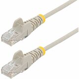 StarTech.com 3 ft CAT6 Cable - Slim CAT6 Patch Cord - Gray - Snagless RJ45 Connectors - Gigabit Ethernet Cable - 28 AWG - LSZH (N6PAT3GRS)