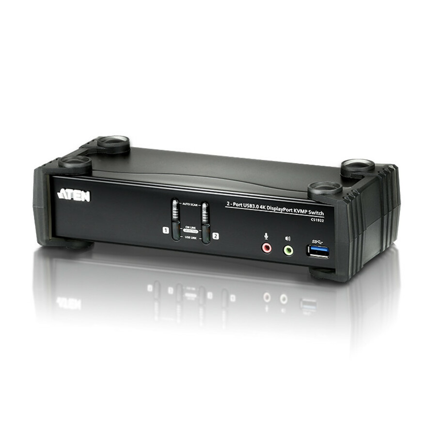 ATEN 2-Port USB 3.0 4K DisplayPort KVMP Switch-TAA Compliant
