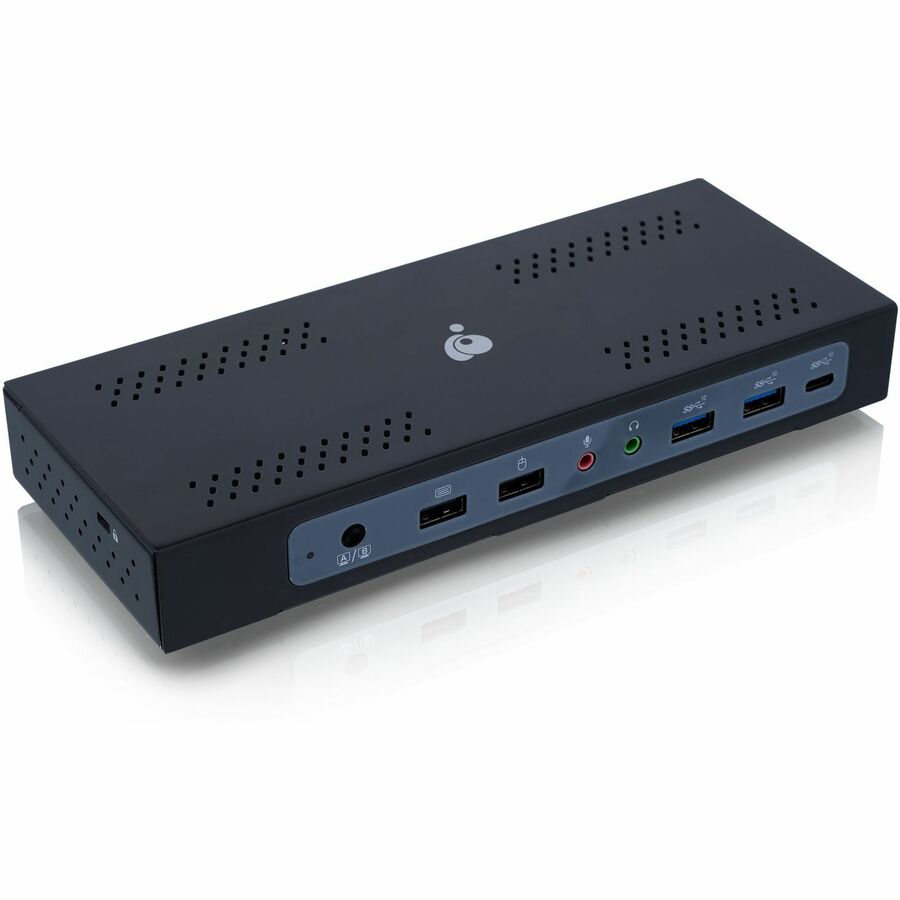 IOGEAR Dock Pro Duo USB-C Docking Station - for Speaker, Mouse, Keyboard, Notebook, Headset, Microphone, Desktop PC - 230 W - USB Type C - 3 Displays Supported - 4K - 3840 x 2160 - 7 x USB Ports - 2 x USB 2.0 - 4 x USB Type-A Ports - USB Type-A - 3 x USB Type-C Ports - USB Type-C - 1 x RJ-45 Ports - Network (RJ-45) - 1 x HDMI Ports - HDMI - 2 x DisplayPorts - DisplayPort - Audio Line In - Audio Line Out - Wired - Gigabit Ethernet - Windows 10, Windows 11, Mac OS X 10.13+, macOS, Linux - 100