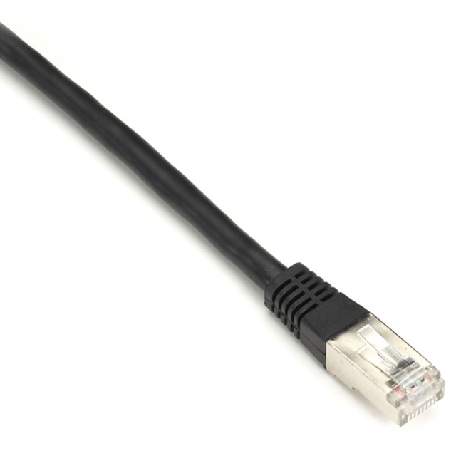 Black Box CAT6 250-MHz Stranded Patch Cable Slim Molded Boot - S/FTP, CM PVC, Black, 3FT