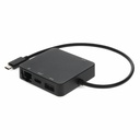 AddOn 8in USB C Male to USB C 3.1, HDMI 4K, USB A 3.1 Gen 2, and RJ-45 Female Black Hub